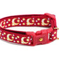 Gold Moons and Stars on Dark Red Cat Collar - Pets Perfect