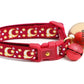 Gold Moons and Stars on Dark Red Cat Collar - Pets Perfect