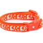 Silver Moons and Stars on Orange Cat Collar - Pets Perfect