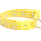 Silver Moons and Stars on Yellow Cat Collar - Pets Perfect