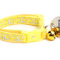 Silver Moons and Stars on Yellow Cat Collar - Pets Perfect