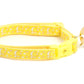 Gold Moons and Stars on Yellow Cat Collar - Pets Perfect