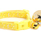 Gold Moons and Stars on Yellow Cat Collar - Pets Perfect