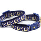Gold Moons and Stars on Navy Blue Cat Collar - Pets Perfect