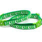 Silver Moons and Stars on Kelly Green Cat Collar - Pets Perfect