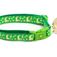 Gold Moons and Stars on Kelly Green Cat Collar