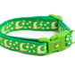 Gold Moons and Stars on Kelly Green Cat Collar