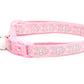 Silver Moons and Stars on Powder Pink Cat Collar - Pets Perfect