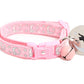 Silver Moons and Stars on Powder Pink Cat Collar - Pets Perfect