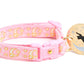 Gold Moons and Stars on Powder Pink Cat Collar - Pets Perfect