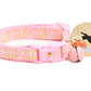 Gold Moons and Stars on Powder Pink Cat Collar - Pets Perfect