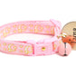 Gold Moons and Stars on Powder Pink Cat Collar - Pets Perfect