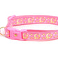 Gold Moons and Stars on Peony Pink Cat Collar - Pets Perfect