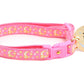 Gold Moons and Stars on Peony Pink Cat Collar - Pets Perfect