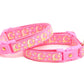 Gold Moons and Stars on Peony Pink Cat Collar - Pets Perfect