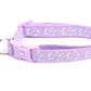 Silver Moons and Stars on Pastel Purple Cat Collar - Pets Perfect