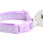 Silver Moons and Stars on Pastel Purple Cat Collar - Pets Perfect