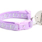 Silver Moons and Stars on Pastel Purple Cat Collar - Pets Perfect