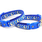 Gold Moons and Stars on Sapphire Blue Cat Collar - Pets Perfect