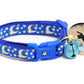 Gold Moons and Stars on Sapphire Blue Cat Collar - Pets Perfect