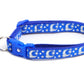 Silver Moons and Stars on Sapphire Blue Cat Collar - Pets Perfect