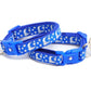 Silver Moons and Stars on Sapphire Blue Cat Collar - Pets Perfect