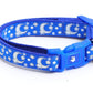 Silver Moons and Stars on Sapphire Blue Cat Collar - Pets Perfect