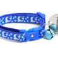 Silver Moons and Stars on Sapphire Blue Cat Collar - Pets Perfect