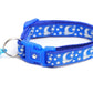 Silver Moons and Stars on Sapphire Blue Cat Collar, view 3