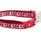 Silver Moons and Stars on Dark Red Cat Collar - Pets Perfect