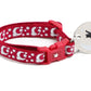 Silver Moons and Stars on Dark Red Cat Collar - Pets Perfect