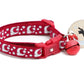 Silver Moons and Stars on Dark Red Cat Collar - Pets Perfect