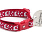 Silver Moons and Stars on Dark Red Cat Collar - Pets Perfect