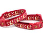 Gold Moons and Stars on Dark Red Cat Collar - Pets Perfect