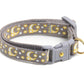 Gold Moons and Stars on Silver Cat Collar - Pets Perfect