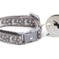 Silver Moons and Stars on Silver Cat Collar - Pets Perfect