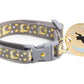 Gold Moons and Stars on Silver Cat Collar - Pets Perfect