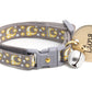 Gold Moons and Stars on Silver Cat Collar - Pets Perfect