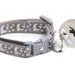 Silver Moons and Stars on Silver Cat Collar - Pets Perfect