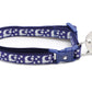 Pugs2Persians Glow - in - the - Dark Cat Collar - Silver Moons & Stars on Navy Blue with Breakaway Safety Buckle - Pets Perfect