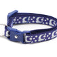 Pugs2Persians Glow - in - the - Dark Cat Collar - Silver Moons & Stars on Navy Blue with Breakaway Safety Buckle - Pets Perfect