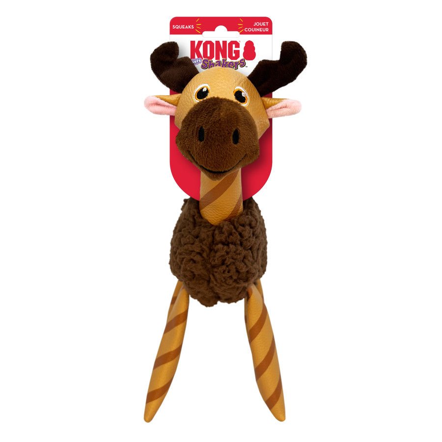 KONG Shakers Floofs Plush Dog Toy Moose, Medium