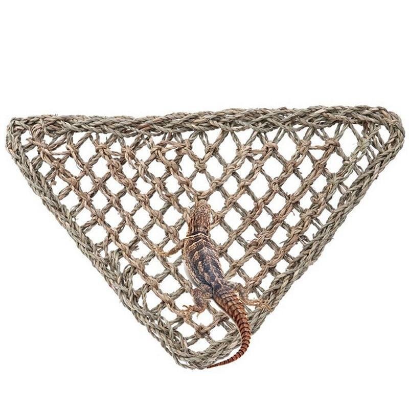 Comfortable and Natural Straw Reptile Bed Hammock for Basking and Relaxation - Pets Perfect