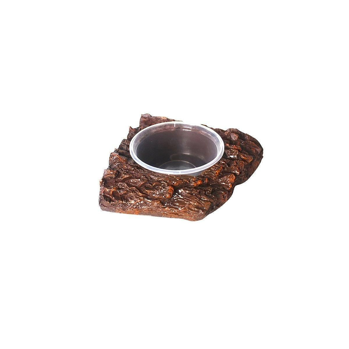 Resin Landscaping Reptiles Bowl Feeder Feeding Water Terrarium Bowls Geckos Dish.