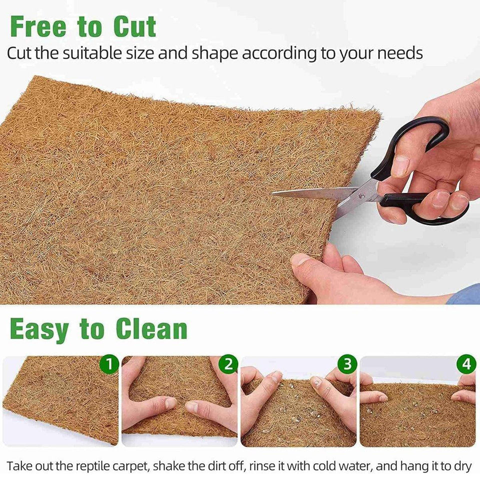 Reptile Terrarium Liner, Coconut Fiber Mat for Tortoises, Reptiles, view 4