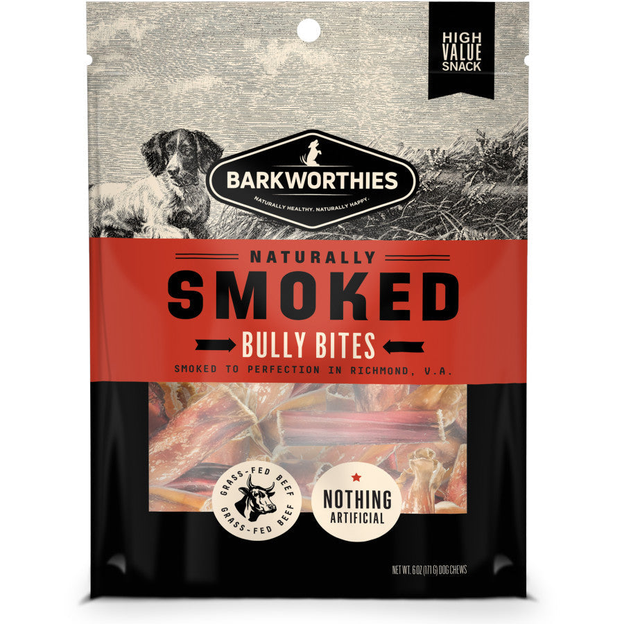 Barkworthies Smoked Bully Bites Dog Treat 6 oz