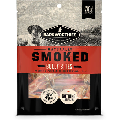 Barkworthies Smoked Bully Bites Dog Treat 6 oz