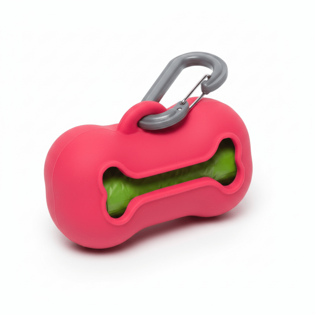Messy Mutts Dog Wastebag Holder Red - Pets Perfect
