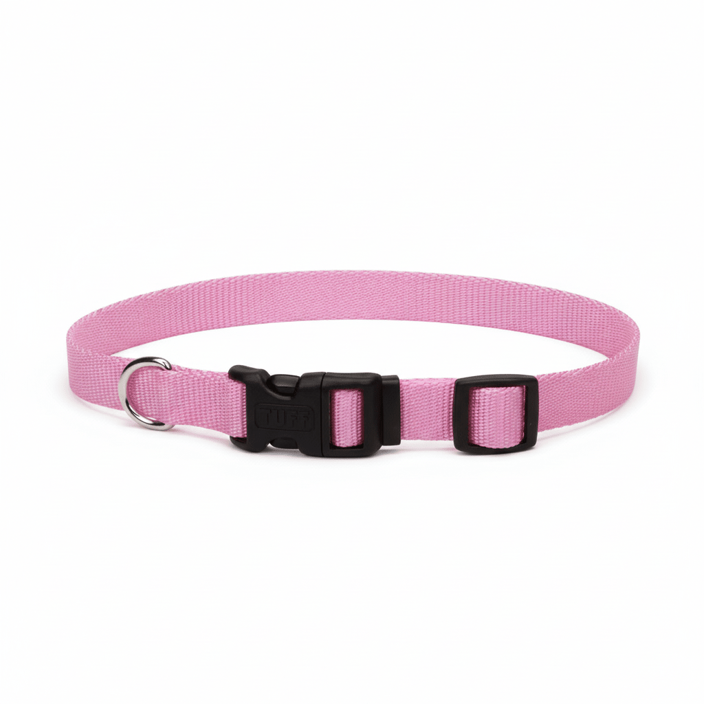 Coastal Adjustable Nylon Dog Collar with Plastic Buckle Bright Pink, 1ea/5/8 In X 1014 in - Pets Perfect
