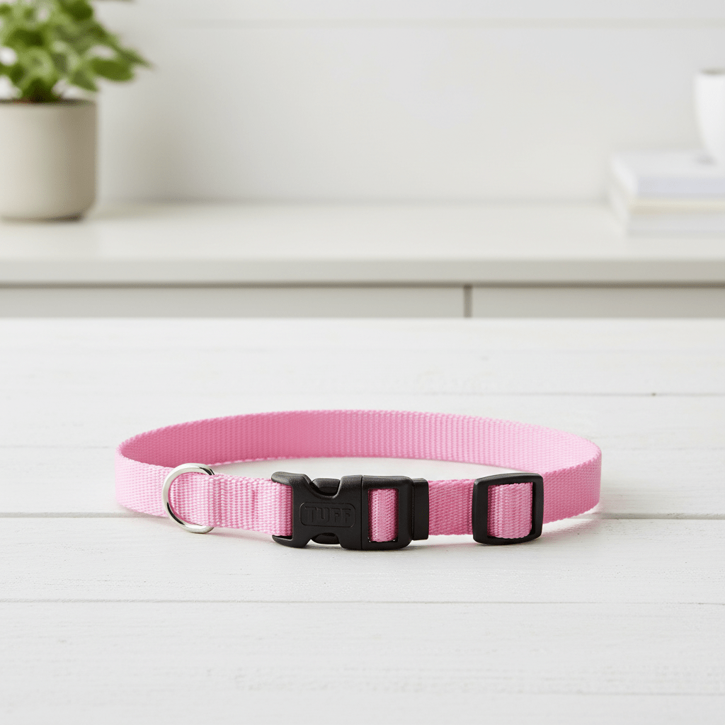 Coastal Adjustable Nylon Dog Collar with Plastic Buckle Bright Pink, 1ea/5/8 In X 1014 in - Pets Perfect